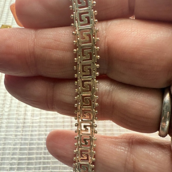 Sterling Silver Greek Key Bracelet – 7.25” - Picture 1 of 5